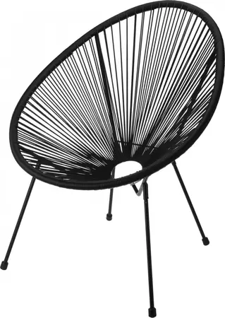 Loungestoel Metaal Zwart Frame