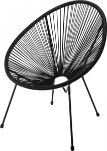 Loungestoel Metaal Zwart Frame
