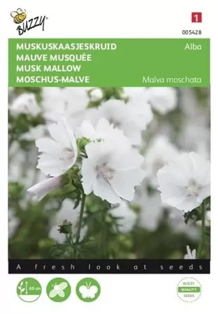 Malva, Muskus Kaasjeskruid roze Buzzy Seeds - afbeelding 1