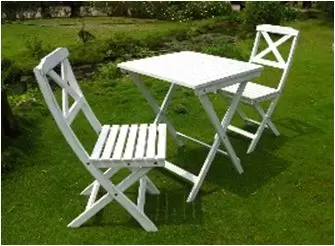 Madison bistro set white wash