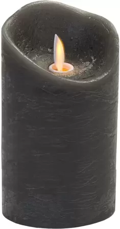 Magic Flame LED kaars 79x178mm d. grijs timer