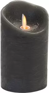 Magic Flame LED kaars 79x178mm d. grijs timer
