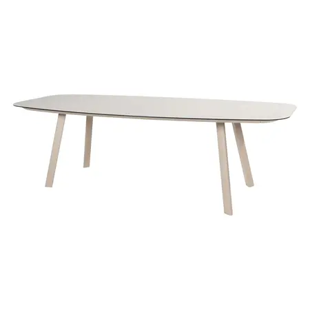 Manolo eettafel latte met geprint keramiek tafelblad 240 x 103 cm - afbeelding 1
