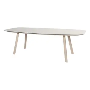 Manolo eettafel latte met geprint keramiek tafelblad 240 x 103 cm - afbeelding 1