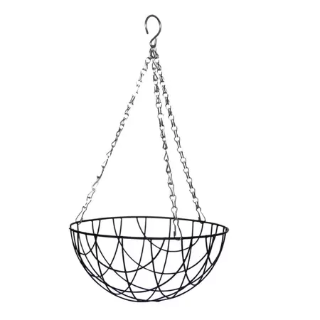 Esschert Design Zwart Metalen Hanging Basket S 25cm