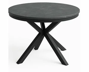 Milano table Ø120cm, anthracite top