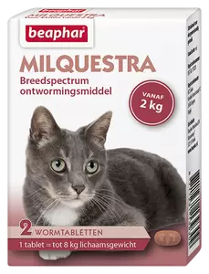 Milquestra wormtabletten kat 2 tabl.