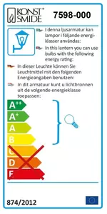 Modena 230V wandarmatuur downspot zwenkbaar 320° x 90° 15cm, GU10, max 7W - afbeelding 2