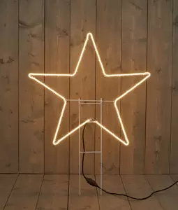 Neonverlichting ster h80cm 270Led warm wit