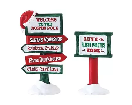 North Pole Signs Lemax