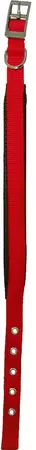 Nylon halsband dubbel 25mm 55cm rood