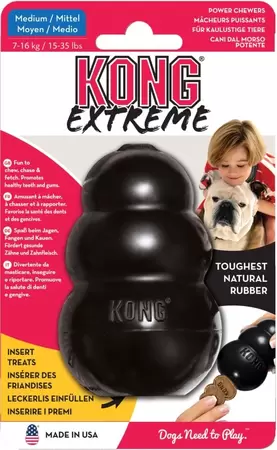 Origineel rubber kong medium zwart. Kong