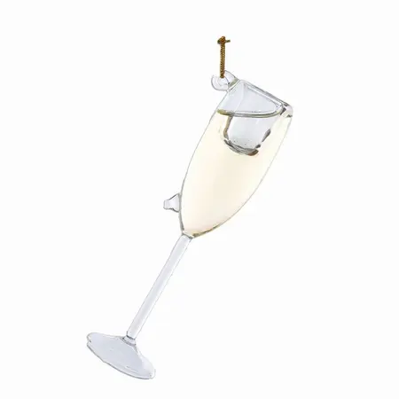 Orn.glas champagne l10cm