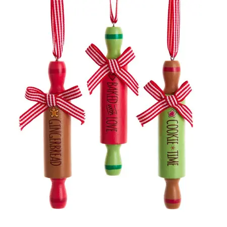 Orn.hout big deegrollen l12.5cm