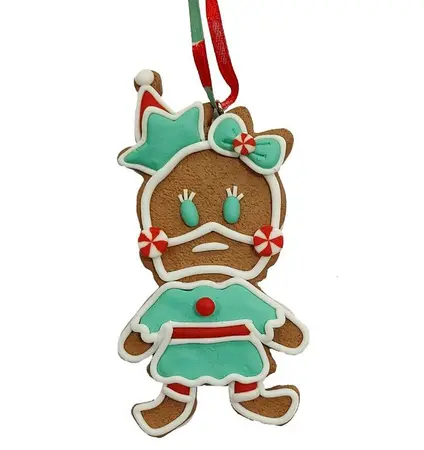 Orn.pvc peperkoek daisy l9cm