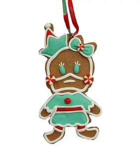 Orn.pvc peperkoek daisy l9cm