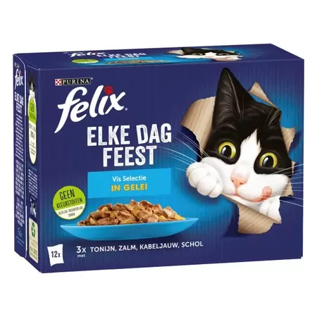 Pouch Elke Dag Feest vis in gelei 12x85g