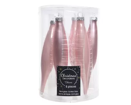 Pegel glas 6 stuks 30 mm Poederroze