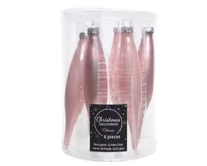Pegel glas 6 stuks 30 mm Poederroze