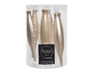 Pegel glas 6 stuks 30 mm Parel