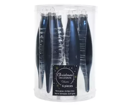Pegel glas 6 stuks 30 mm Nacht Blauw