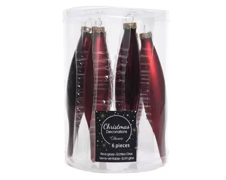 Pegel glas 6 stuks 30 mm Ossenbloed