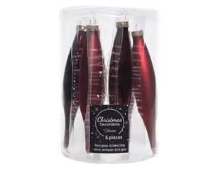 Pegel glas 6 stuks 30 mm Ossenbloed