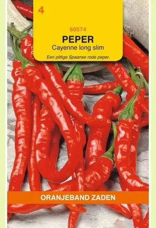 Pepers De Cayenne long slim Oranjeband - afbeelding 1