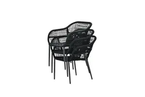 Pescara dining fauteuil - zwart - afbeelding 3