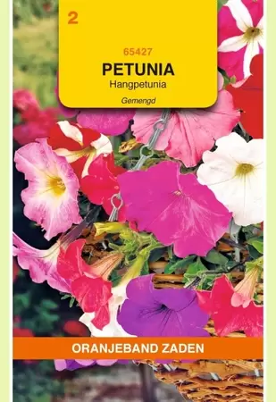 Petunia, Hangpetunia gemengd Oranjeband - afbeelding 1