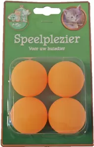 Kattenspeelgoed blister à 4 stuks ping pong bal