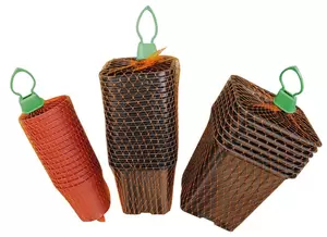 Plastic stekpotjes H9,5x9x9cm set à 7 stuks - afbeelding 1