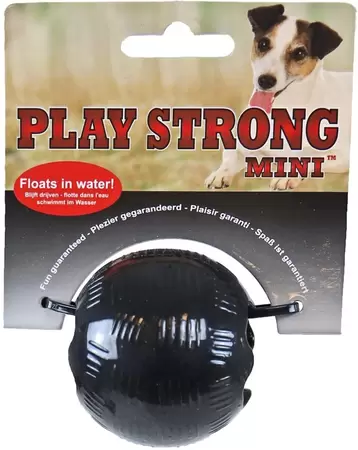 Rubberbal mini 5,5 cm zwart. Play-strong