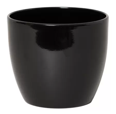 Pot boule d25h22.5cm zwart