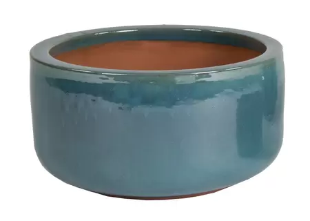 M-Collections Bowl Glazed Bloempot ⌀31cm h15cm Celadon