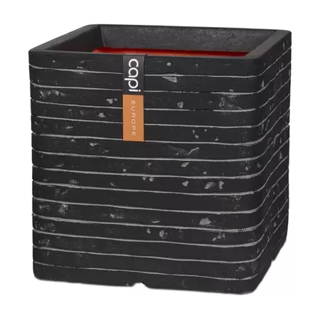 Pot vierkant row l30b30h30 antraciet Capi