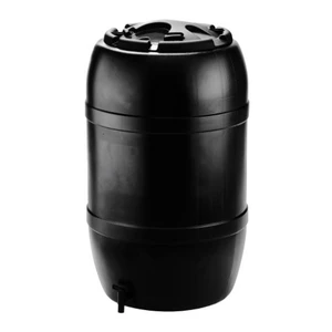 Regenton 120 liter zwart H81xØ50cm