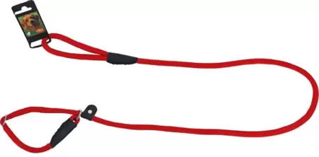 Retrieverlijn met dubbele stop nylon rond luxe 1.0 cm x 150 cm, rood