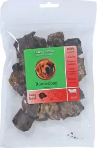 Natuurlijke snack Runderlong trainers 50g in zak