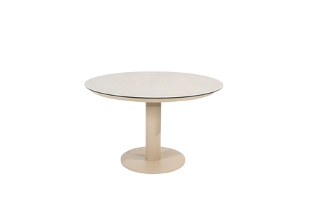 Sarah eettafel latte met printed keramiek top Ø 120 cm