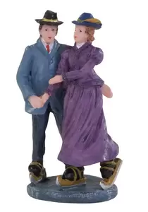 Schaatsend echtpaar