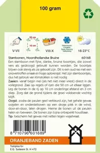 Stambonen Noordhollandse Bruine, 100g Oranjeband - afbeelding 2