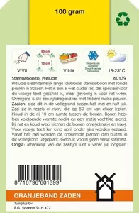 Stamslabonen Prelude, 100g Oranjeband - afbeelding 2