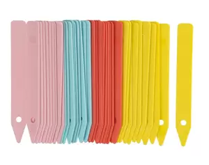 Steeketiketten gekleurd H10cm  set à 40 stuks - afbeelding 1