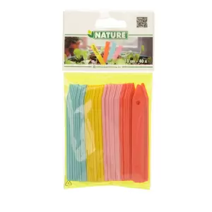 Steeketiketten gekleurd H10cm  set à 40 stuks - afbeelding 3