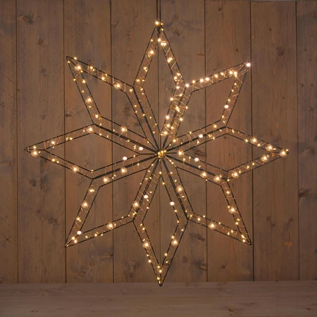 STER 8 PUNTEN 73CM ZWART / KOPERDRAAD 200LED