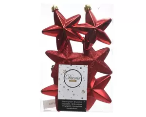 Ster 4 stuks plastic Kerstrood