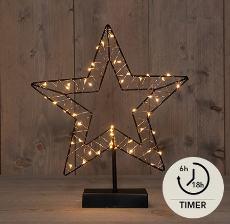 STER ZWART 29,5X34,5CM / 50LED