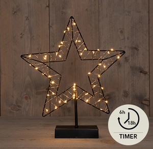 STER ZWART 29,5X34,5CM / 50LED