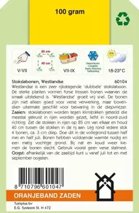 Stokslabonen Westlandse, 100g Oranjeband - afbeelding 2